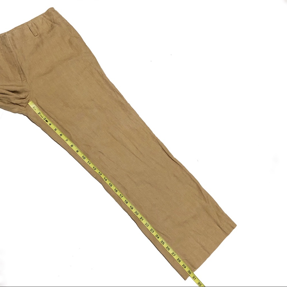 Y2K DKNY 100% Linen Pants - Caramel - Picture 11 of 12